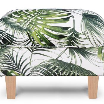 KONSIMO Taburet MILES vzor monstera obrázok