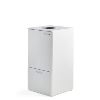 Kôš na triedenie odpadu FAHRENHEIT, 1 zásuvka, biely, 1 kôš + 2x25 L nádoba obrázok