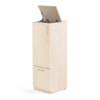 Kôš na triedenie odpadu FAHRENHEIT, 1 zásuvka, breza, 1 kôš + 2x10 L box obrázok