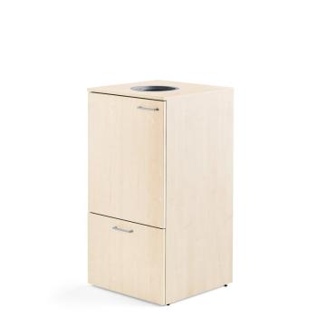 Kôš na triedenie odpadu FAHRENHEIT, 1 zásuvka, breza, 1 kôš + 2x25 L box obrázok