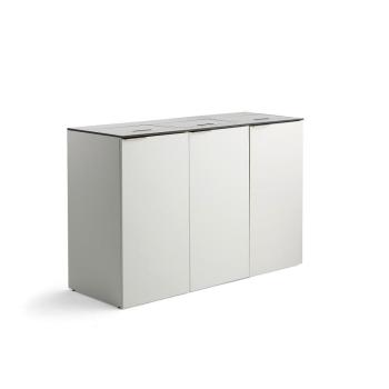 Koše na triedenie odpadu CELSIUS, biely, 120L + 90L kôš, 4x21L + 4x10L box obrázok