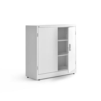 Kovová skriňa s elektronickým zámkom SAFE, 1000x1000x400 mm, biela obrázok