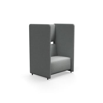 Kreslo CLEAR SOUND, 1,5-miestne, látka Focus Melange, striebornošedá obrázok