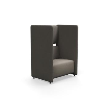 Kreslo CLEAR SOUND, 1,5-miestne, látka Pod CS, šedohnedá obrázok