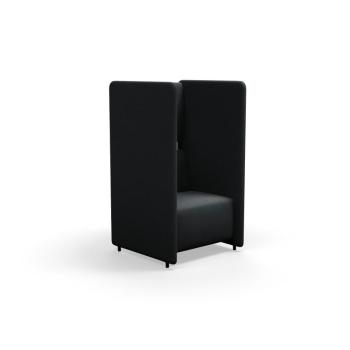 Kreslo CLEAR SOUND, 1-miestne, látka Focus Melange, antracit obrázok