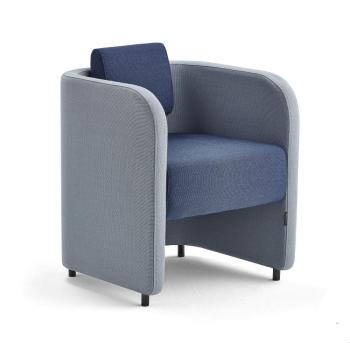Kreslo COMFY, na nožičkách, vlnená tkanina, azúrová modrá/námornícka modrá obrázok