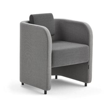 Kreslo COMFY, na nožičkách, vlnená tkanina, svetlošedá/tmavošedá obrázok