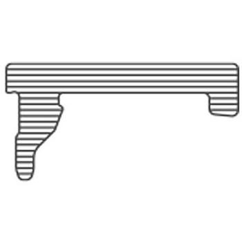 Krycí profil dokončovacej sladkého drievka 9568 502 pre P9562, 20x40x3000 mm, TWINSON O-WALL obrázok