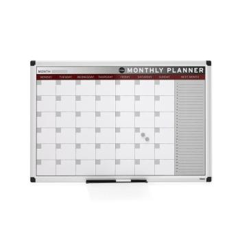 Magnetická plánovacia tabuľa MABEL, 900x600 mm, mesačná obrázok