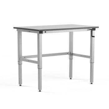 Manuálne výškovo nastaviteľný dielenský stôl MOTION, 150kg, 1200x600 mm obrázok