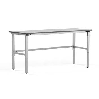 Manuálne výškovo nastaviteľný dielenský stôl MOTION, 150kg, 2000x600 mm obrázok