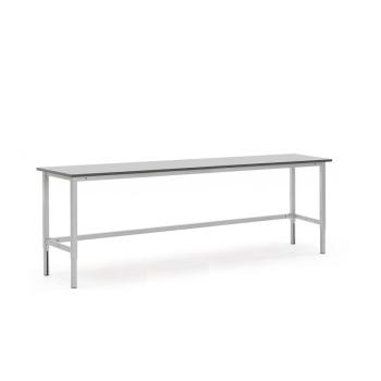 Manuálne výškovo nastaviteľný dielenský stôl MOTION, nosnosť 400 kg, 2500x600 mm obrázok
