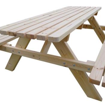 Masívny drevený pivný set so sklopnými lavicami 180 cm obrázok