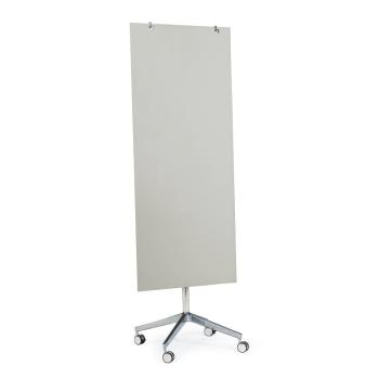 Mobilná sklenená magnetická tabuľa STELLA, 650x1575 mm, šedá obrázok