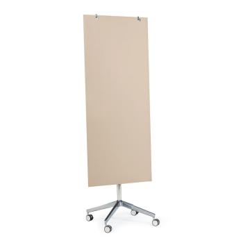 Mobilná sklenená magnetická tabuľa STELLA, 650x1575 mm, svetlohnedá obrázok