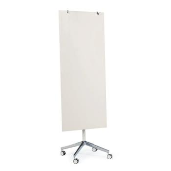 Mobilná sklenená magnetická tabuľa STELLA, 650x1575 mm, svetlošedá obrázok