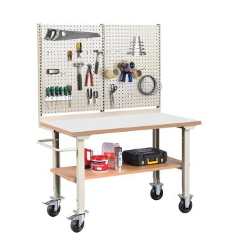 Mobilný dielenský stôl Solid, 1500x800 mm, laminát obrázok