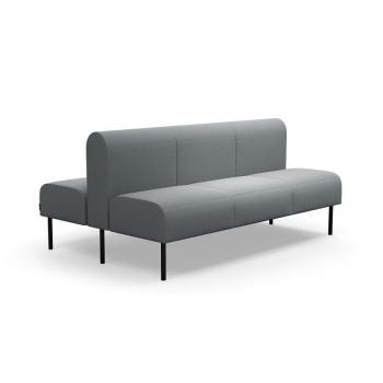 Modulárna pohovka VARIETY, 3 miestna, double, látka Pod CS, striebornošedá obrázok
