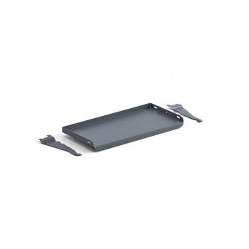 Naklonená kovová polica pre stôl ROBUST/SOLID, 670x300 mm, tmavošedá obrázok