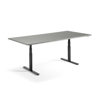 Nastaviteľný rokovací stôl MODULUS, 2400x1200 mm, čierna, svetlošedá obrázok