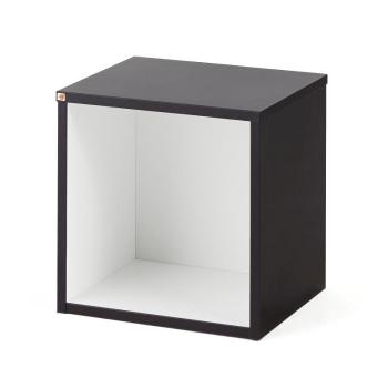 Nástenná polička NOMAD, 380x375x315 mm, čierna / biela obrázok