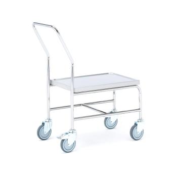 Nerezový plošinový vozík CONVOY, nosnosť 150 kg, 600x400 mm obrázok