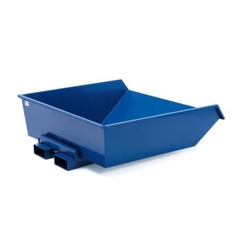 Nízky vyklápací kontajner HEAP, 900 L, modrý obrázok