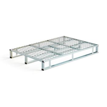 Oceľová paleta VOLUME, s mriežkou, nosnosť 1000 kg, 1200x800 mm obrázok