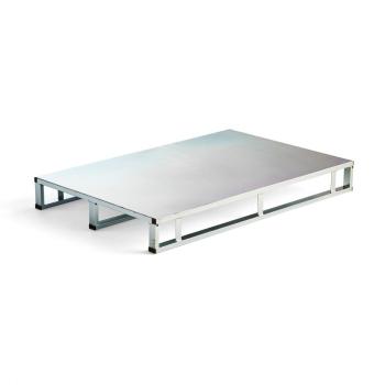 Oceľová paleta VOLUME, s oceľovou doskou, nosnosť 1000 kg, 1200x800 mm obrázok