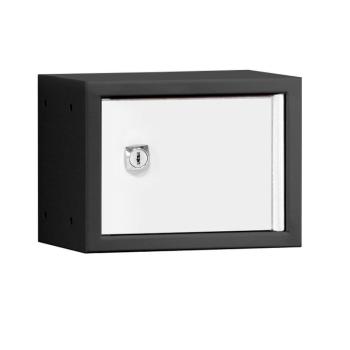 Odkladacia skrinka CUBE, biela / čierna, 150x200x150 mm obrázok