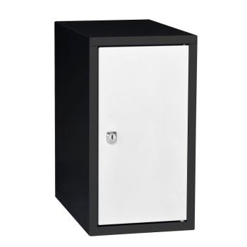 Odkladacia skrinka CUBE, čierna/biela, 450x250x400 mm obrázok