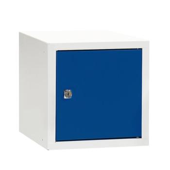 Odkladacia skrinka CUBE, modrá / biela, 270x270x350 mm obrázok