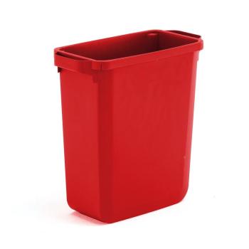 Odpadkový kôš na triedenie odpadu OLIVER, objem 60 L, červený obrázok