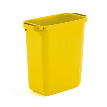 Odpadkový kôš na triedenie odpadu OLIVER, objem 60 L, žltý obrázok
