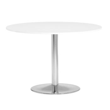 Okrúhly jedálenský stôl LILY, Ø 1100x750 mm, biely, chrómová podnož obrázok