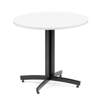 Okrúhly jedálenský stôl SANNA, Ø 900 x V 720 mm, biela / čierna obrázok