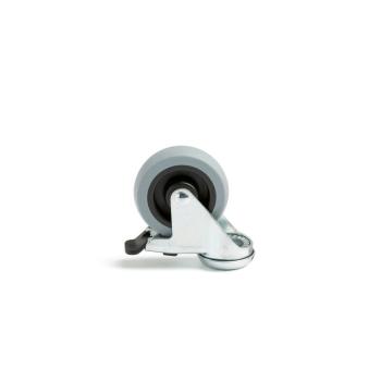 Otočné gumené koliesko s brzdou, 75x25 mm, nosnosť 55 kg obrázok