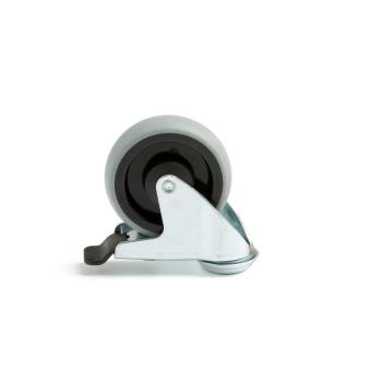 Otočné gumové koliesko s brzdou, 100x32 mm, nosnosť 90 kg obrázok