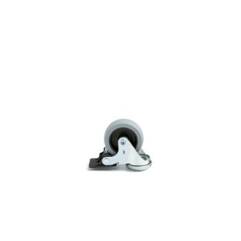 Otočné gumové koliesko s brzdou, 50x19 mm, nosnosť 40 kg obrázok