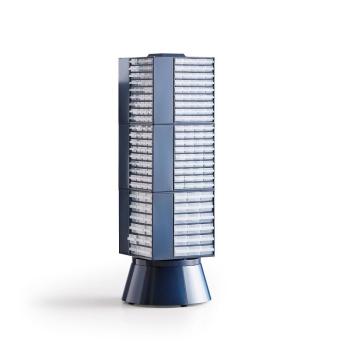 Otočný stojan s 12 skrinkami na súčiastky, 1600x665x665 mm obrázok