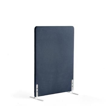 Paraván ZONE, 1360x1000x46 mm, látka Hush, biele nožičky, navy blue obrázok