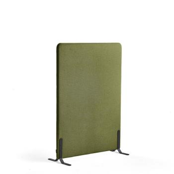 Paraván ZONE, 1360x1000x46 mm, látka Hush, čierne nožičky, forest green obrázok