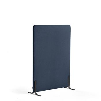 Paraván ZONE, 1360x1000x46 mm, látka Hush, čierne nožičky, navy blue obrázok