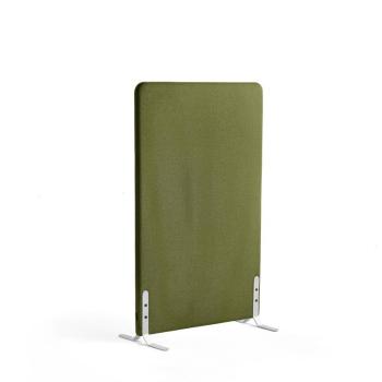 Paraván ZONE, 1360x800x46 mm, látka Hush, biele nožičky, forest green obrázok