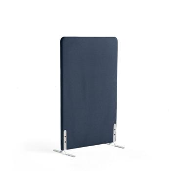 Paraván ZONE, 1360x800x46 mm, látka Hush, biele nožičky, navy blue obrázok