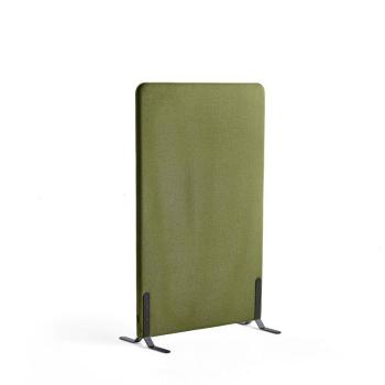 Paraván ZONE, 1360x800x46 mm, látka Hush, čierne nožičky, forest green obrázok