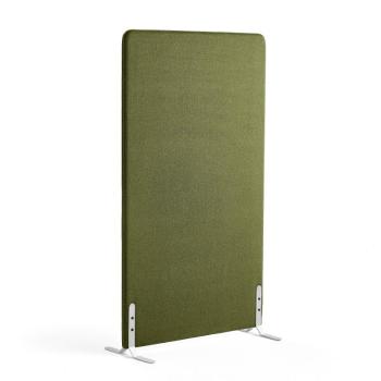 Paraván ZONE, 1700x1000x46 mm, látka Hush, biele nožičky, forest green obrázok