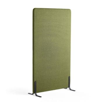 Paraván ZONE, 1700x1000x46 mm, látka Hush, čierne nožičky, forest green obrázok