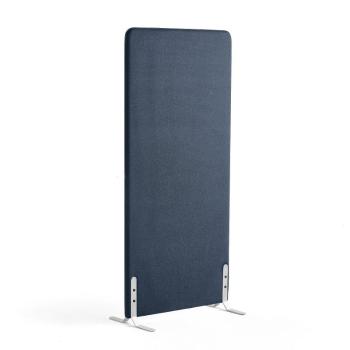 Paraván ZONE, 1700x800x46 mm, látka Hush, biele nožičky, navy blue obrázok