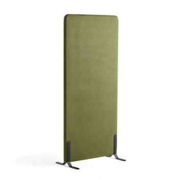 Paraván ZONE, 1700x800x46 mm, látka Hush, čierne nožičky, forest green obrázok
